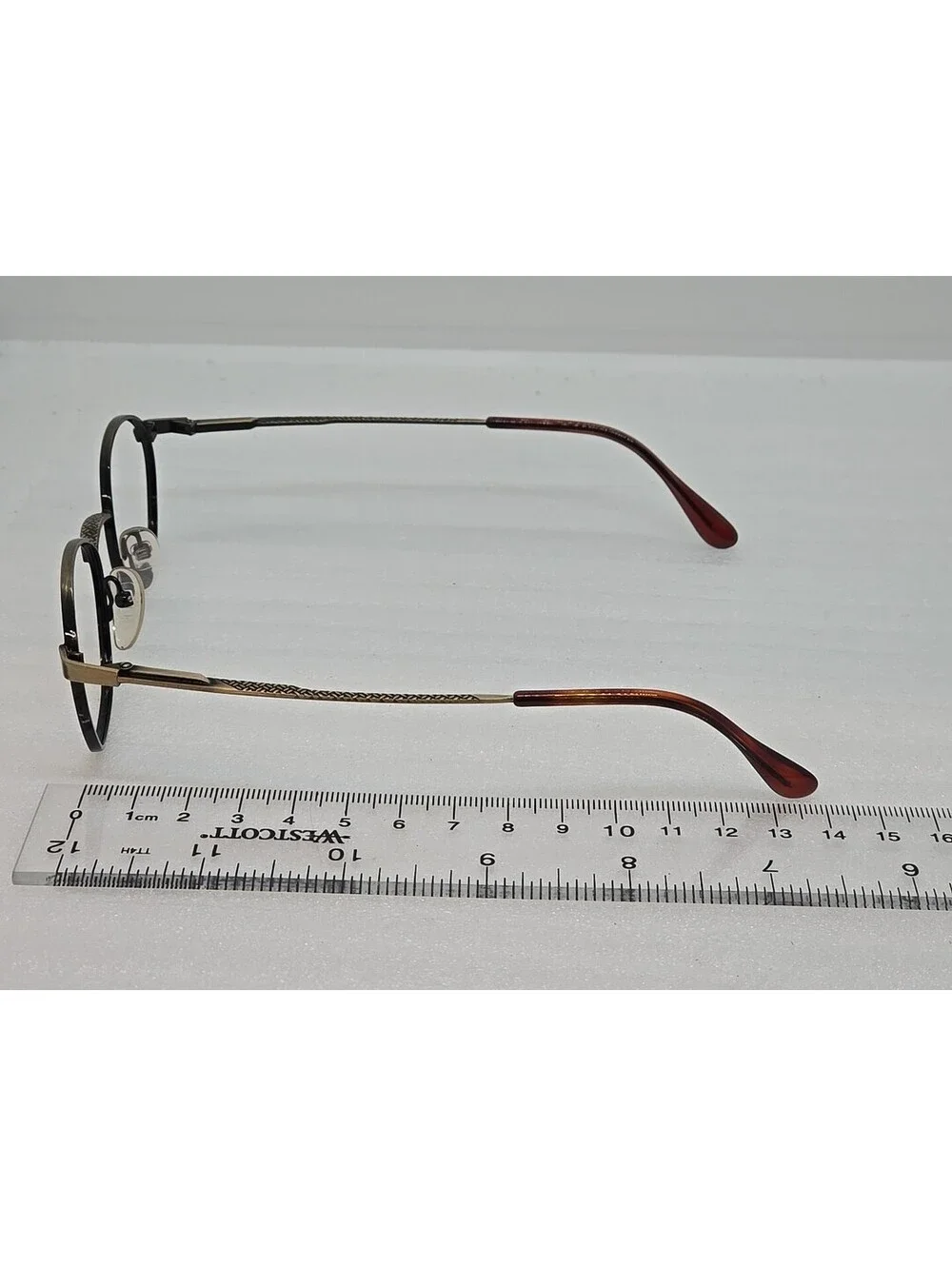 Vtg AO American Optical  Safety Tortoise Bronze Metal Frame Only 49-20-140